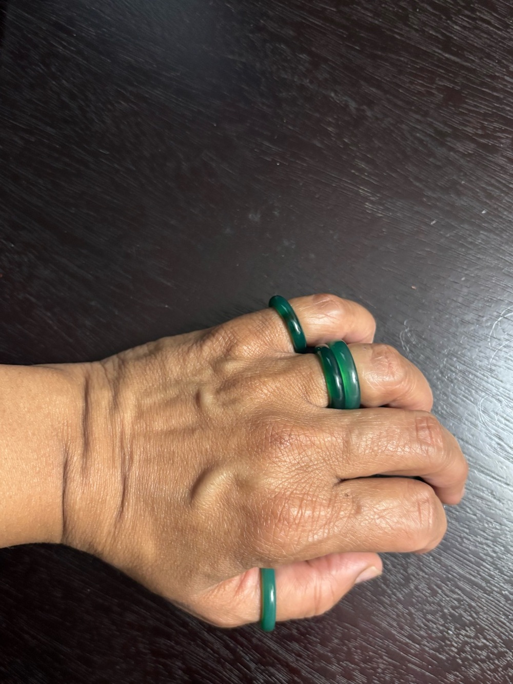 Green Onyx Ring 1 Band Unisex